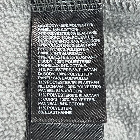 The North Face Medium Quilted Sweatshirt Gray Pullover Long Sleeve Crew Fleece - Picture 7 of 8